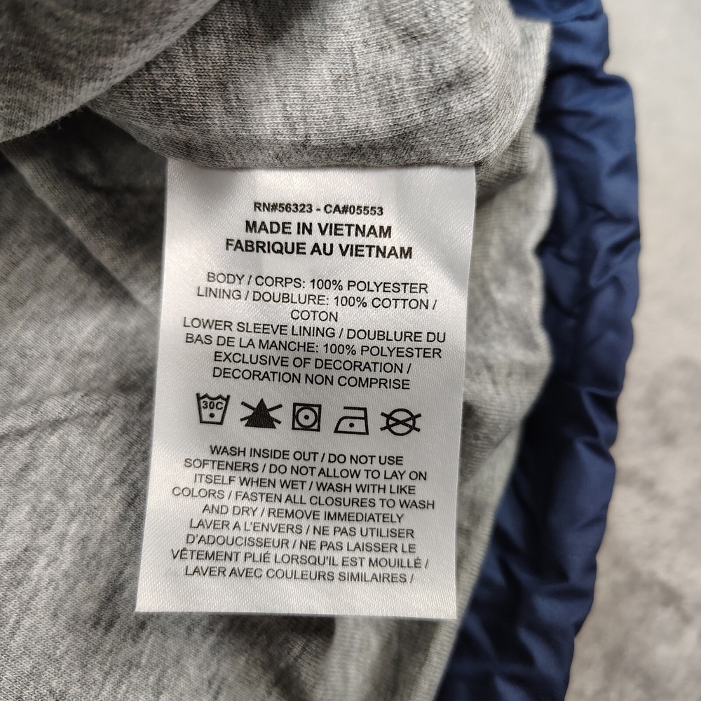 Nike Coaches Jacket Mens S Navy Blue Solid Loose Fit Jersey Lined Snap Front - Picture 7 of 15